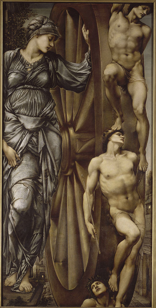 Edward Burne-Jones, La Ruota della Fortuna, 1863.