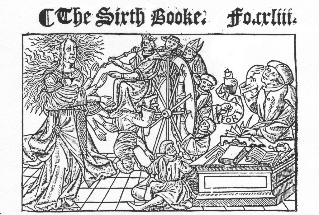 Woodcut in John Lydgate's 'The fall of Princes' (London, 1554)