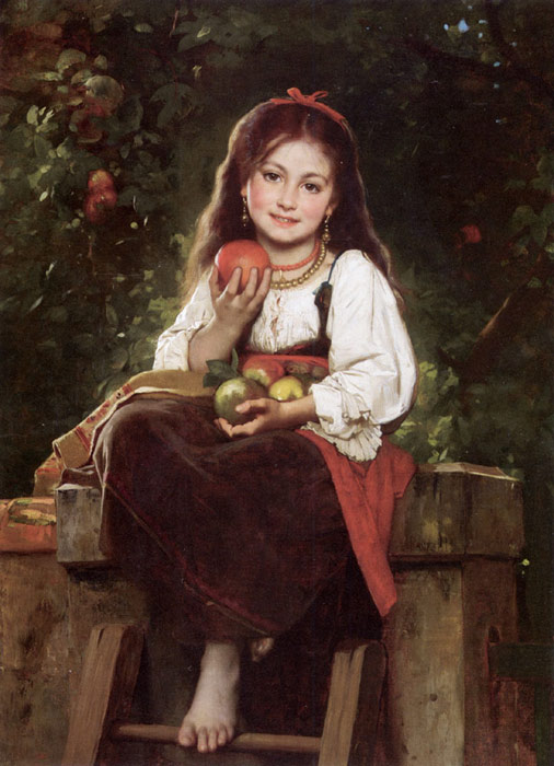 Leon_Bazile_Perrault_the apple picker 1879