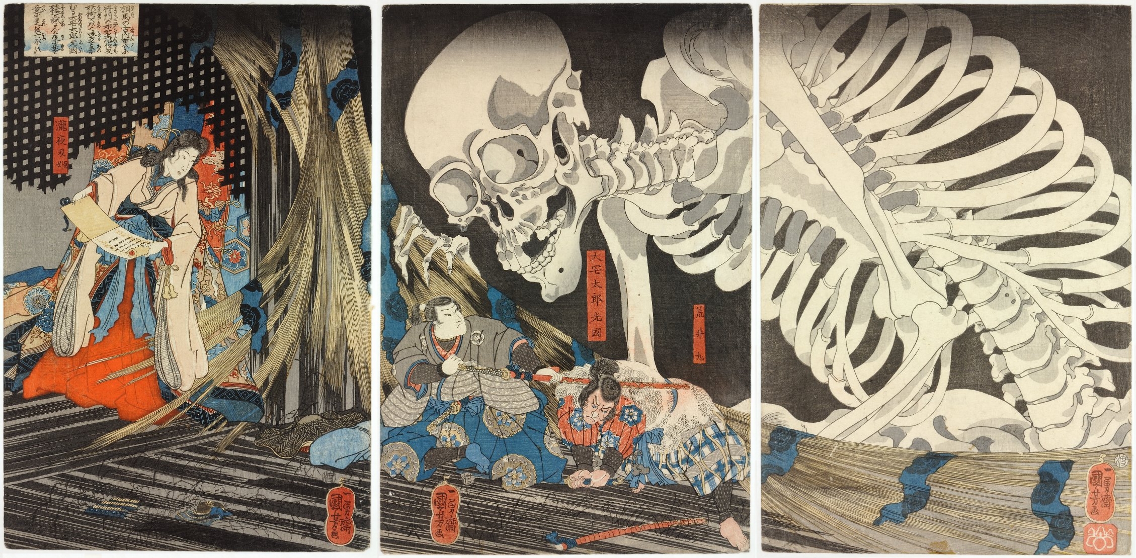 Utagawa Kuniyoshi Takiyasha_the_Witch_and_the_Skeleton_Spectre