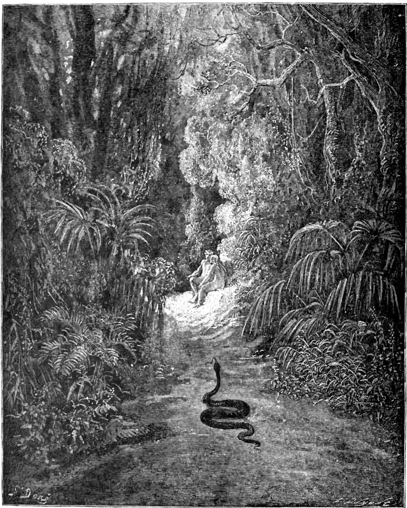 Gustave Doré, Il serpente va verso Adamo ed Eva