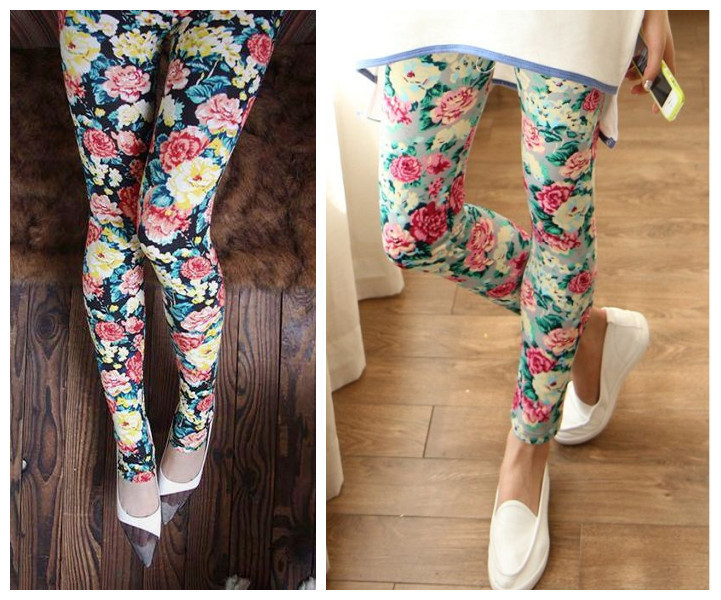 2014-spring-Autumn-New-Rose-Flower-Printed-Leggings-Fashion-Sexy-Women-Lady-Slim-Cotton-Pants-2