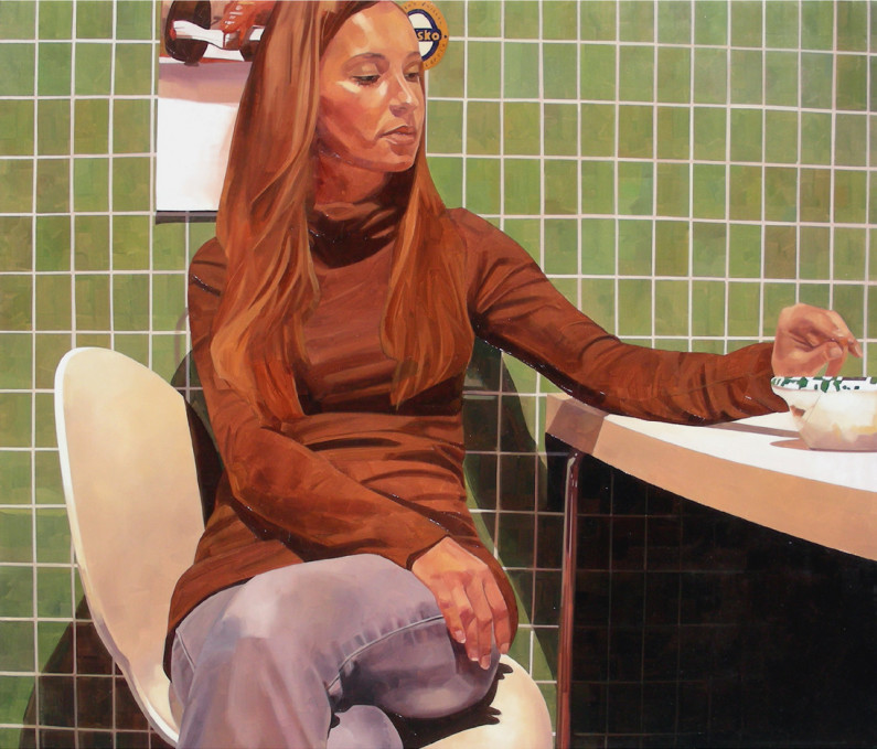 Massimiliano Zaffino , Valentina - 2007 - olio su tela - cm 130 x 110