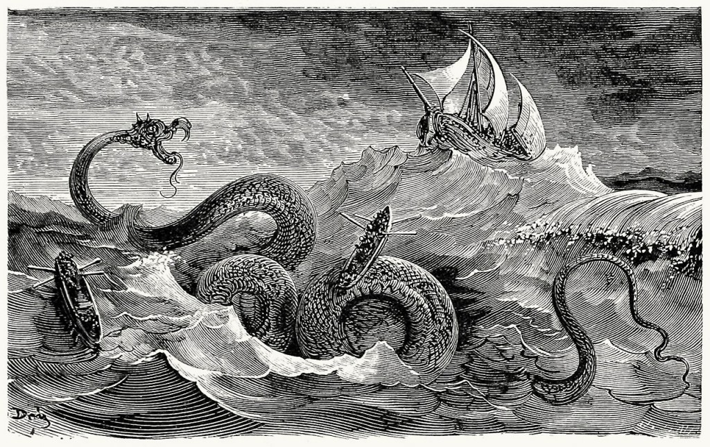 Gustave Doré, headpiece vignette to La mythologie du Rhin. 1862