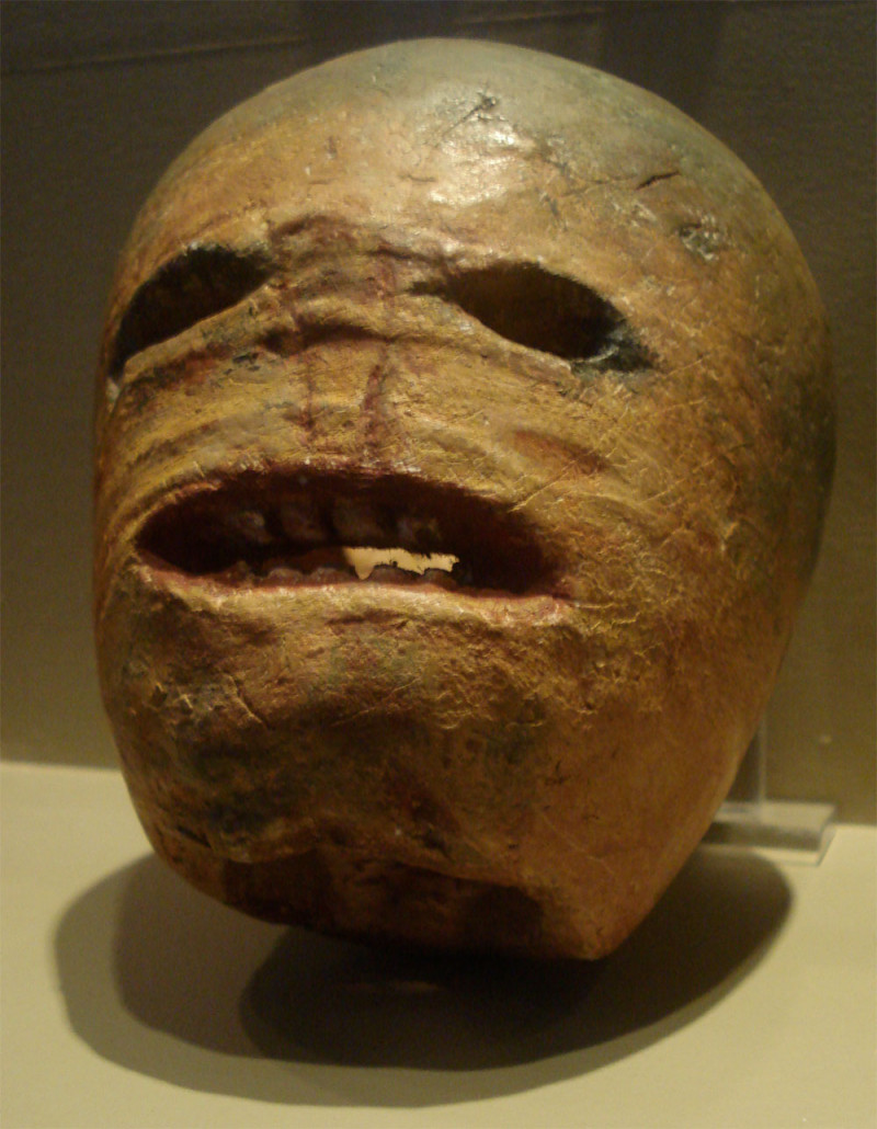 traditional Irish Halloween turnip (rutabaga) lantern on display in the Museum of Country Life, Ireland