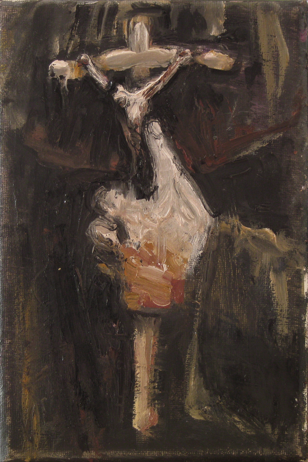 Emanuele Puzziello, Crux Cordis, olio su tela, 10x15, 2012