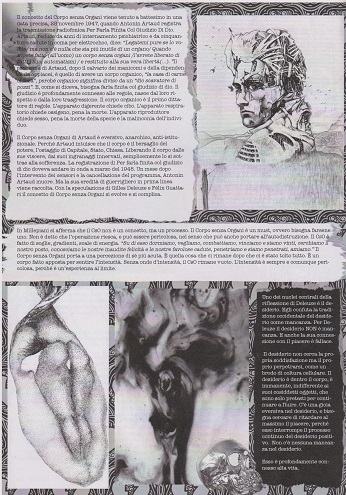 Fanzine Unknown Pleasures numero zero, Corpi Senza Organi, grafiche Francesca de Paolis, 3