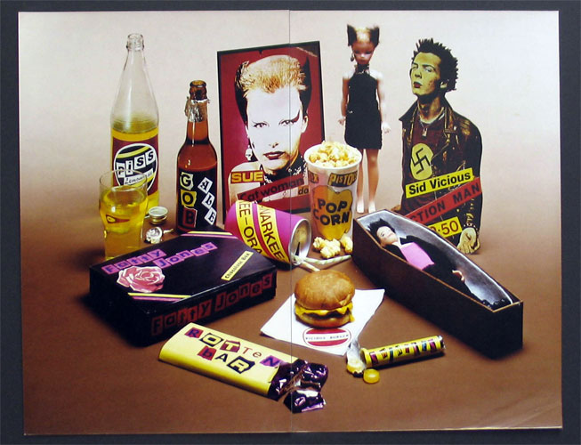 Jamie Reid, Some Product, 1979-1980, photographic print, (two halves) mounted on board, mm 297x384, Jamie Reid copyright Sex Pistols Residuals