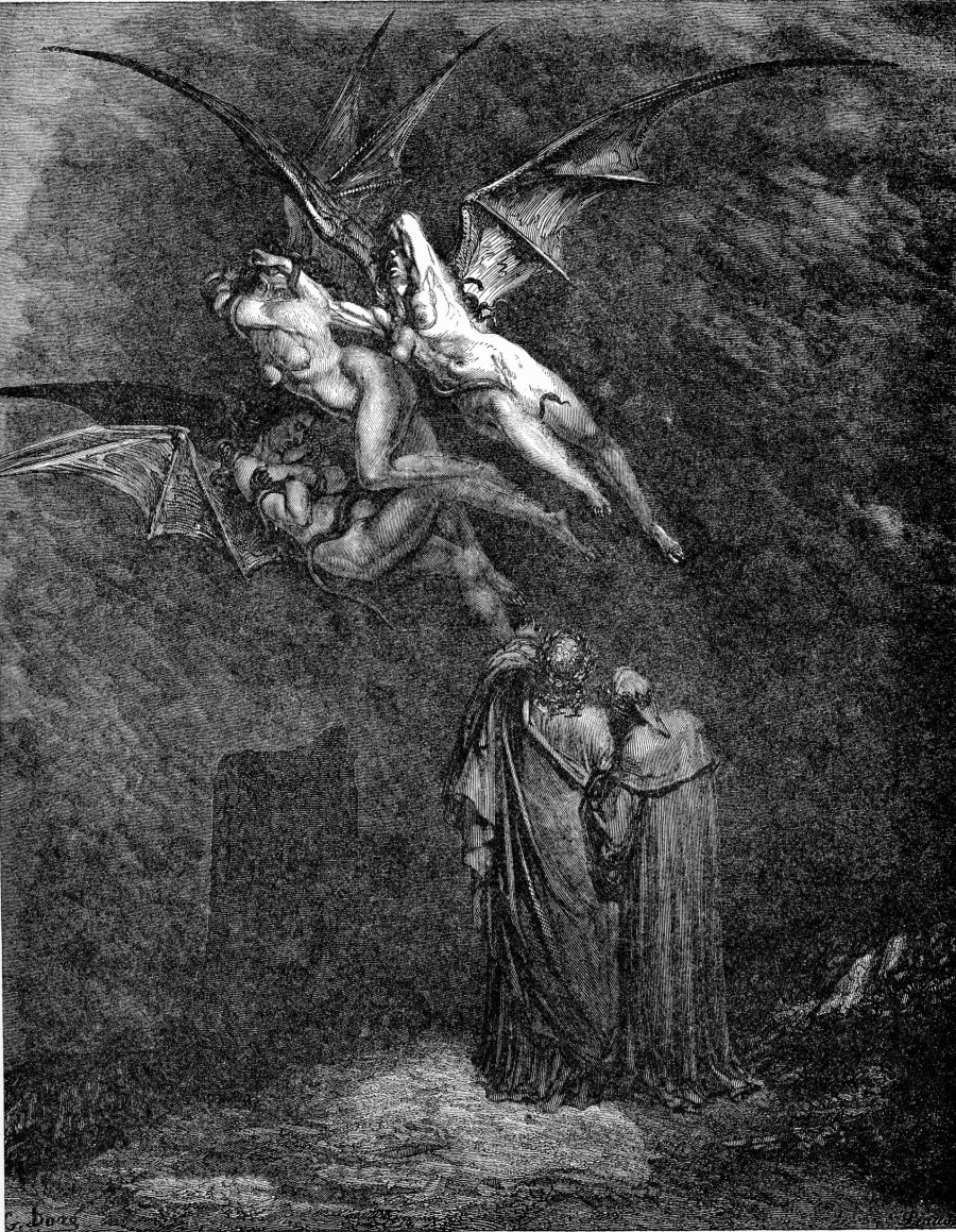 Gustave Doré, Inferno, Erinni, Canto IX