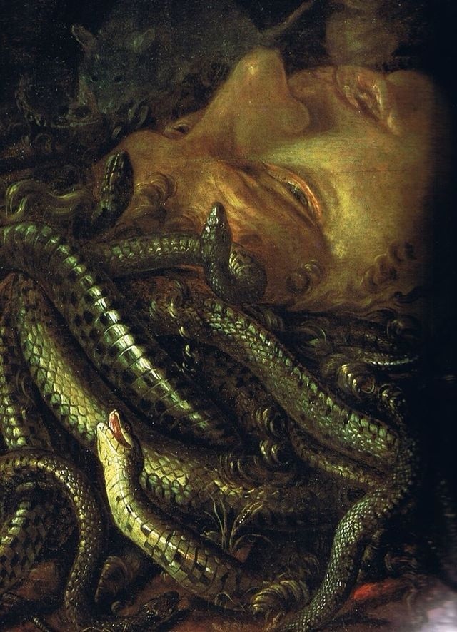 Unknown flemish master, detail, Head of Medusa, 1600
