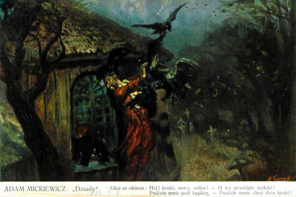 Dziady di Adam Mickiewicz, cartolina di Konstaty Gorski