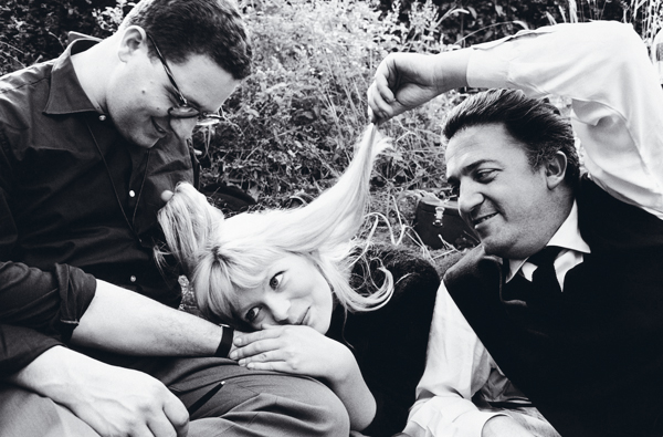 Ennio Guarnieri, Nico Otzak and Federico Fellini, pictured by Arturo Zavattini