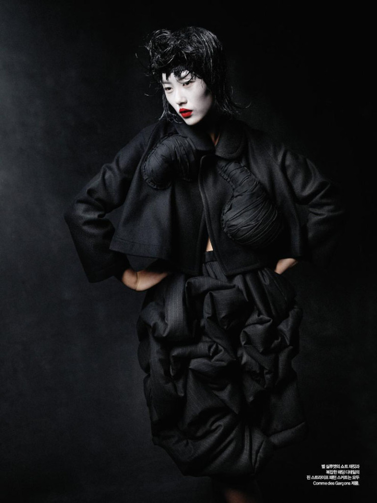 Liu Wen by Yelena Yemchuk in Comme des Garçons  Harper’s Bazaar Korea October 2010 2