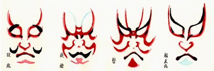 kumadori masks via bonsaikabooty.tumblr