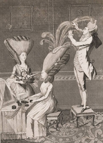 parrucchiere nel XVIII secolo