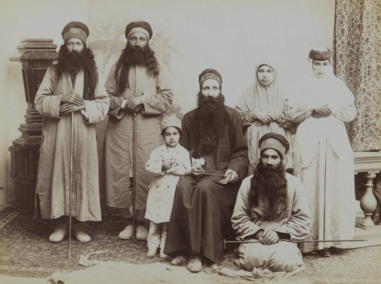 Family of Dervishes. Possibly Antoin Sevruguin (Armenian-Georgian, 1830s–1933). Iran, late 19th–early 20th century. Silver albumen photograph. Brooklyn Museum