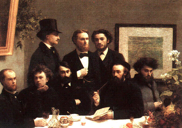 Henri Fantin-Latour, le coin de table, 1872. da sin verlaine, rimbaud