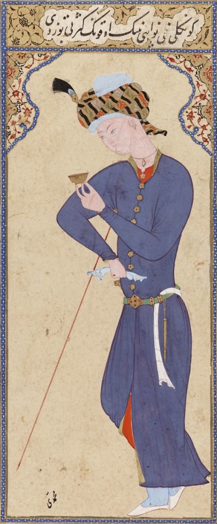 standing figure mid 16s , persian art