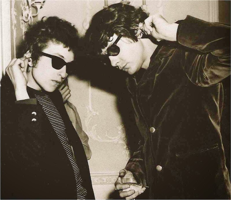 Bob Dylan and Bobby Neuwirth Backstage Don't Look Back Tour 1965