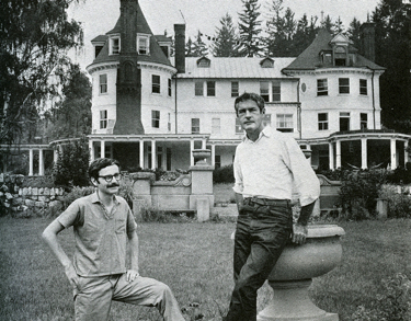 Ralph Metzner (left) and Tim Leary (right) at Millbrook