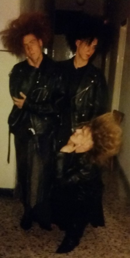 Aldo Rockers, Sergio di Meda e Mario, 1987. dall'archivio di Sergio di Meda
