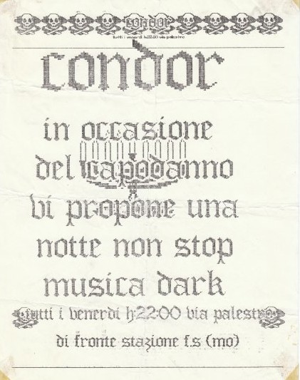 flyer da quelli che andavano al vecchio condor