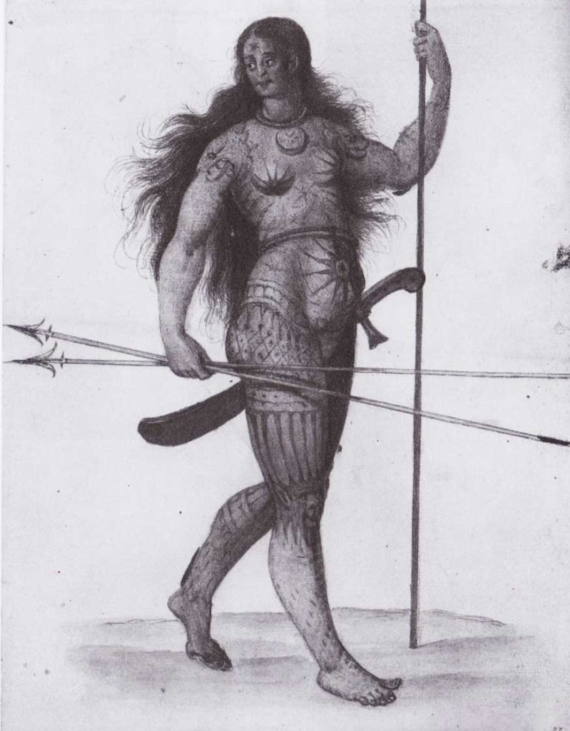 de-moyne-donna-celtica-tatuata-metà-XVI-secolo-stampa-theodor-de-bry
